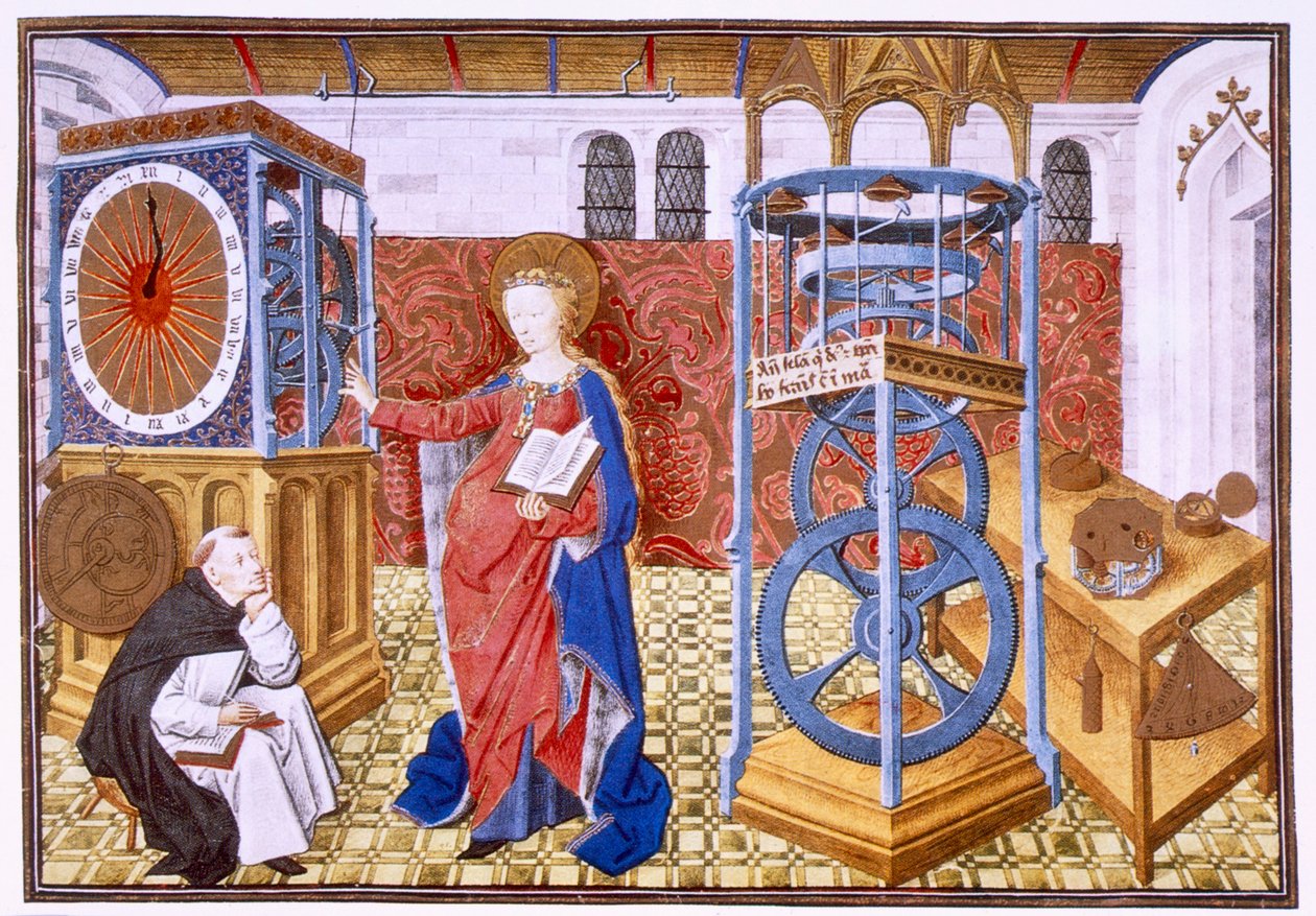 Wisdom Sapience nauczająca autora nakazów umiarkowania, ok. 1455. autorstwa Master of Jean Rolin II
