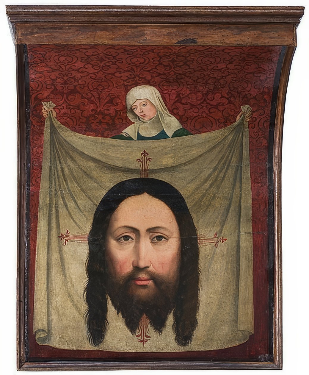 Fragment z ołtarza Lünen: chusteczka św. Weroniki. Około 1470/90 autorstwa Master of Liesborn