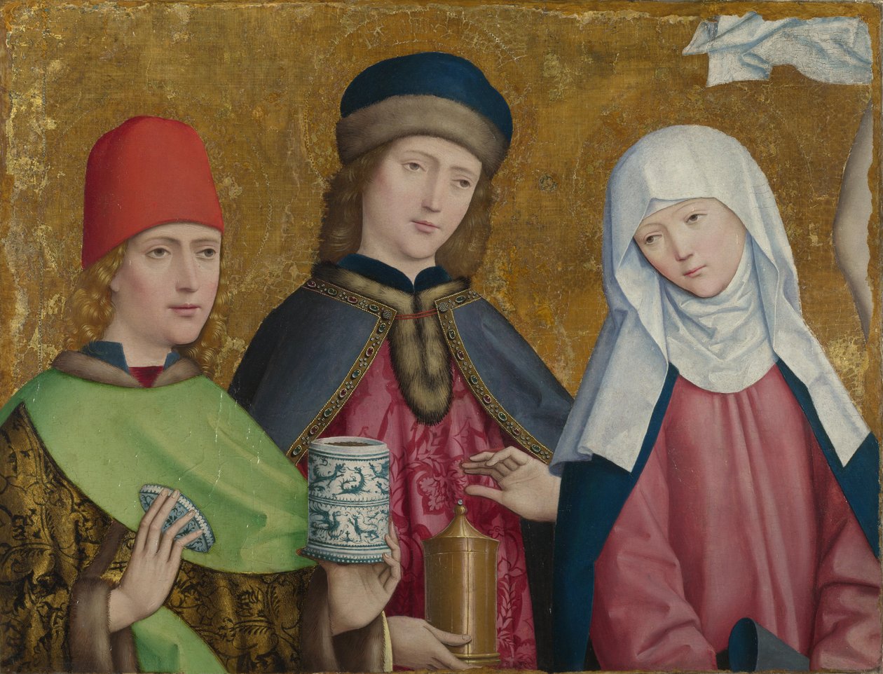 Świętych Kosmy i Damiana oraz Dziewicy Ołtarz Zmartwychwstania 1470-1480 autorstwa Master of Liesborn
