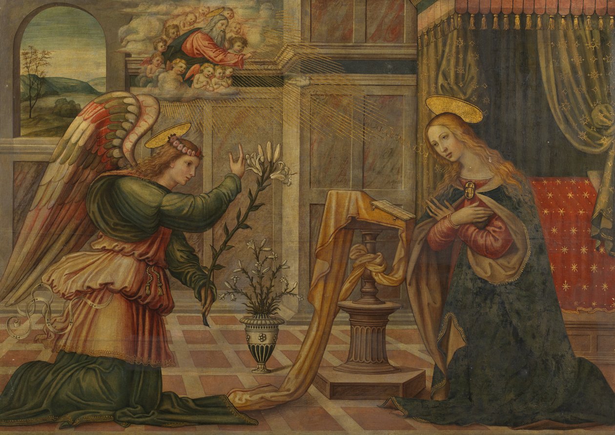 Zwiastowanie, ok. 1500 autorstwa Master of Marradi