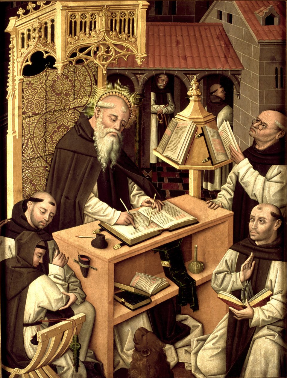 Św. Hieronim w skryptorium, ok. 1485 autorstwa Master of Monasterio de Santa María