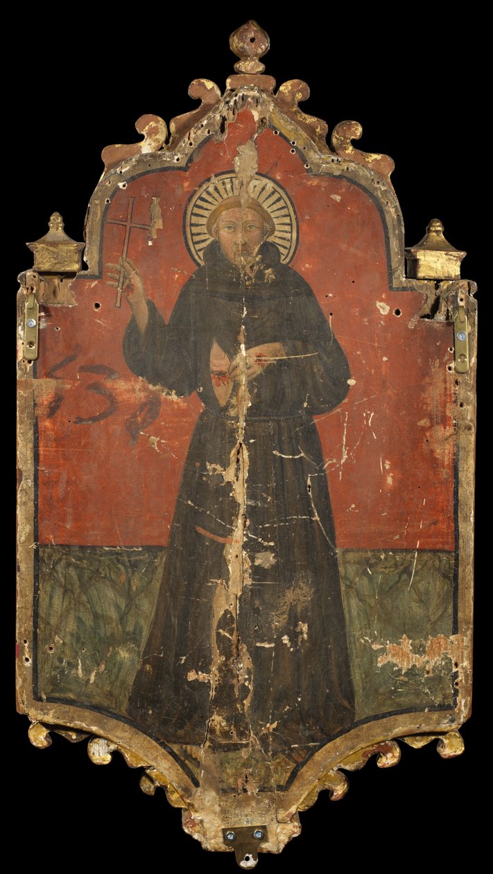 Święty Franciszek (verso), ok. 1400 (tempera na panelu) autorstwa Master of Roncaiette (attr. to)