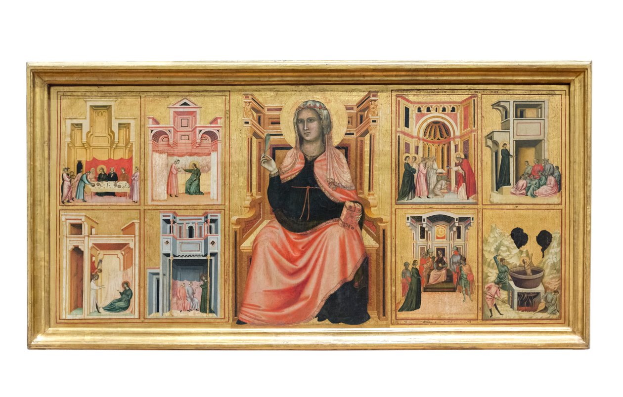 Św. Cecylii i historie z jej życia autorstwa Master of Saint Cecilia