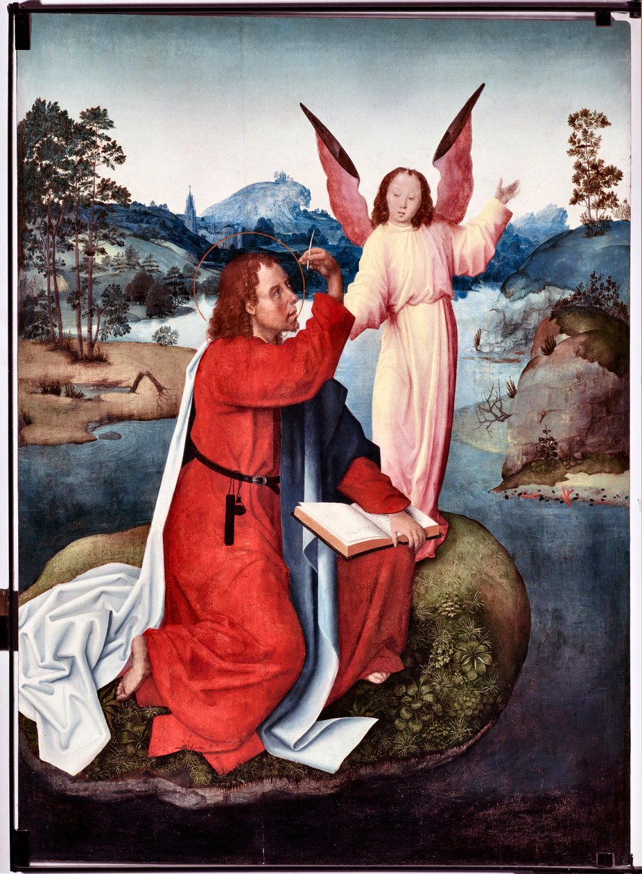 Odcinek z życia św. Jana Ewangelisty: „” Św. cm Geny, Musei di Strada Nuo autorstwa Master of Saint John Evangelist