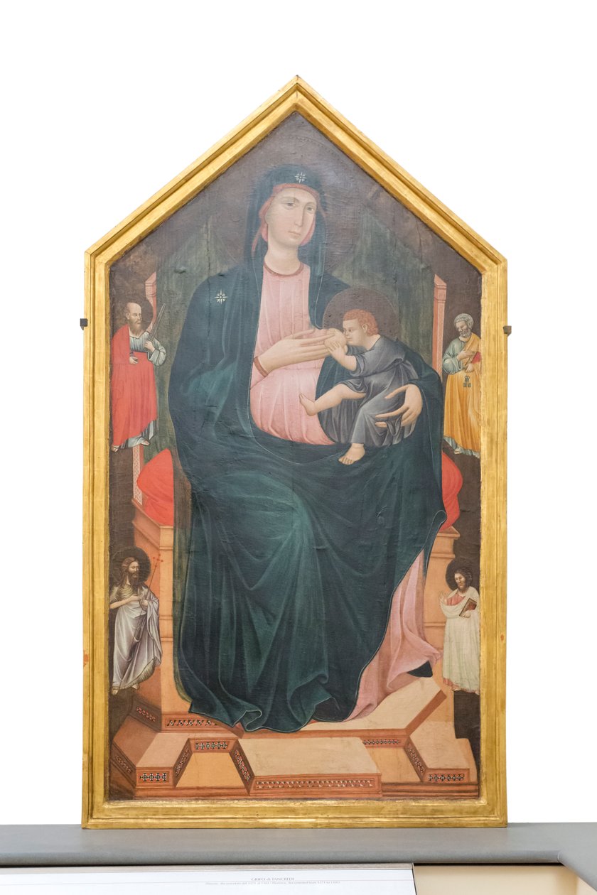 Madonna z Dzieciątkiem ze świętymi, ok. 1300 r. (panel) autorstwa Master of San Gaggio