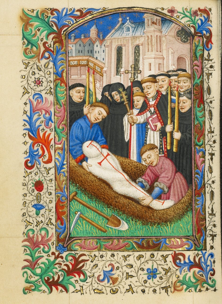 Pochówek na cmentarzu kościelnym autorstwa Master of Sir John Fastolf