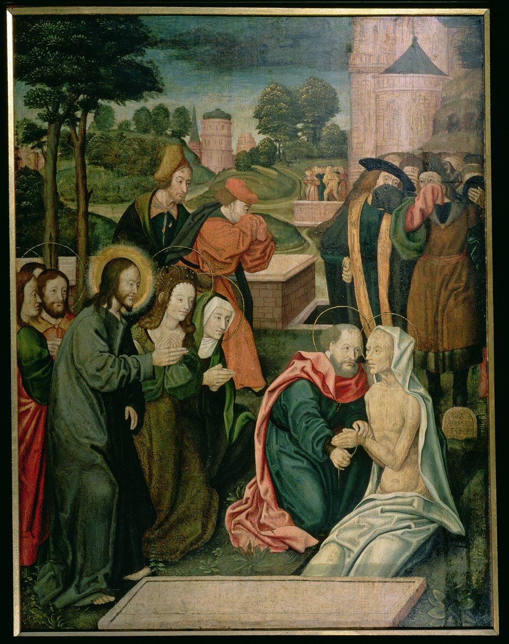 Wskrzeszenie św. Łazarza (patrz 160860 dla pary) autorstwa Master of St. Severin