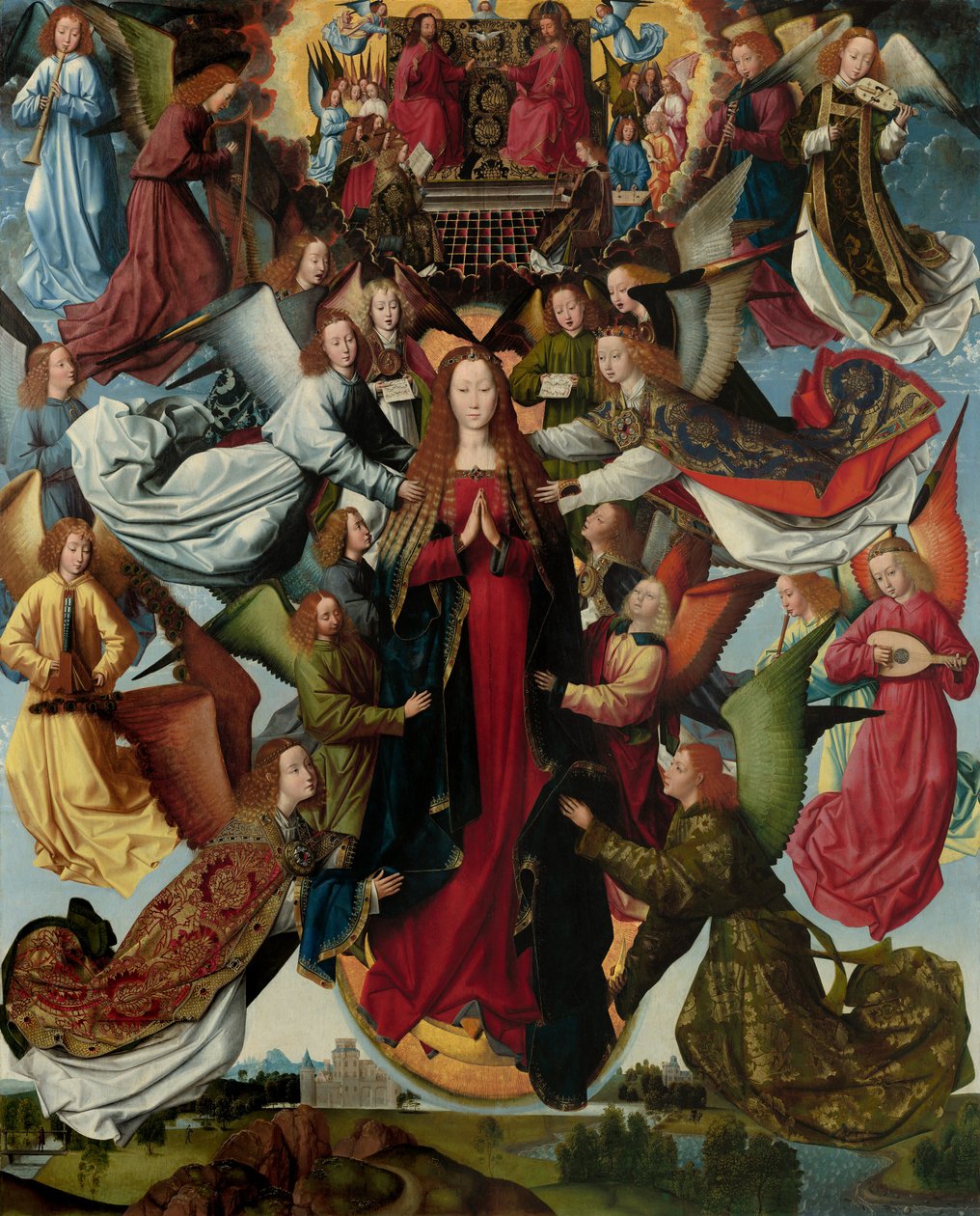 Maryja, Królowa Niebios, ok. godz. 14851500. autorstwa Master of The Legend of St. Lucy