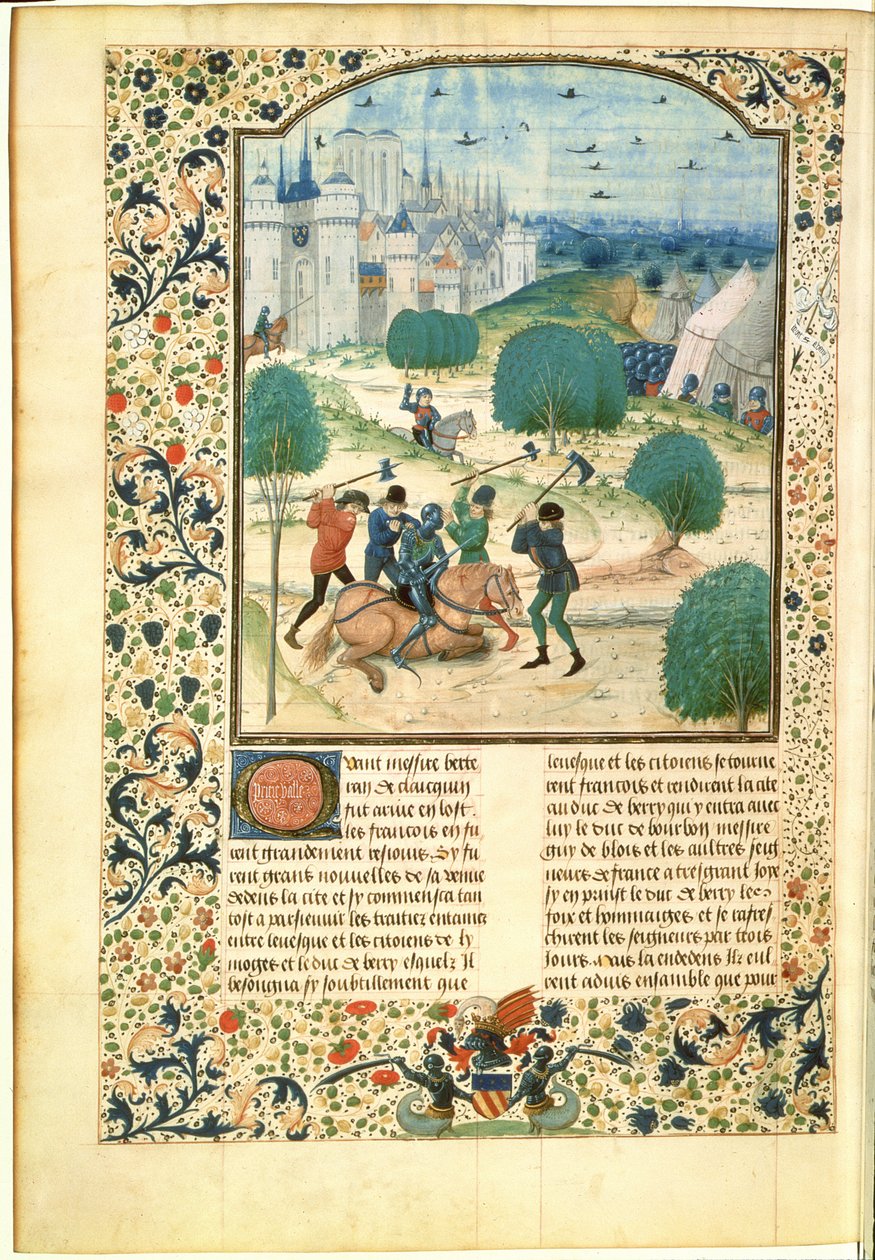 MS Fr 87 Miniatura z tomu II Kroniki Anglii napisana przez Jeana de Wavrina, Lorda Forestel (dc 1475) (welin) autorstwa Master of Wavrin