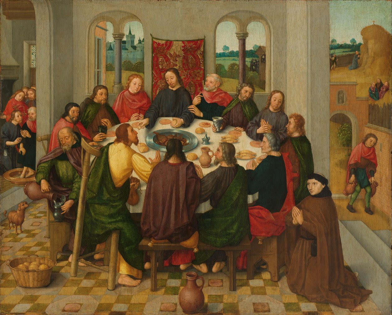 Ostatnia Wieczerza, ok. 1485-1500 (olej na desce) autorstwa Master of the Amsterdam Death of the Virgin