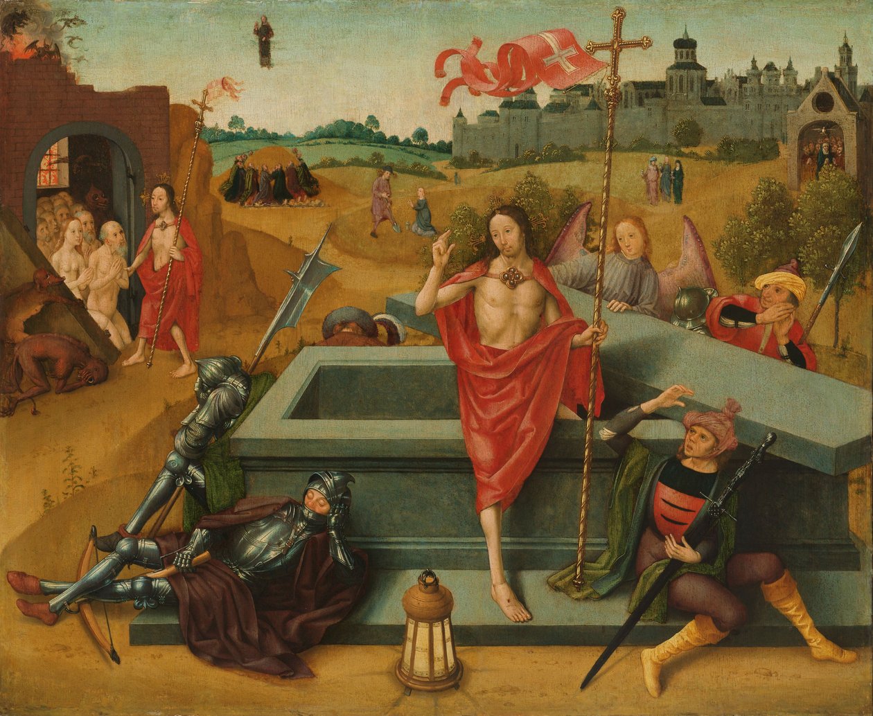 Zmartwychwstanie Chrystusa, ok. 1485-1500 (olej na desce) autorstwa Master of the Amsterdam Death of the Virgin
