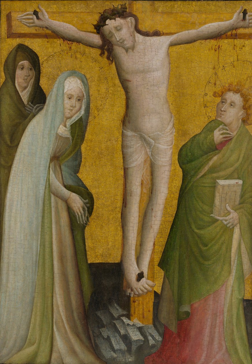 Ukrzyżowanie, ca. 1400. autorstwa Master of the Berswordt Altar