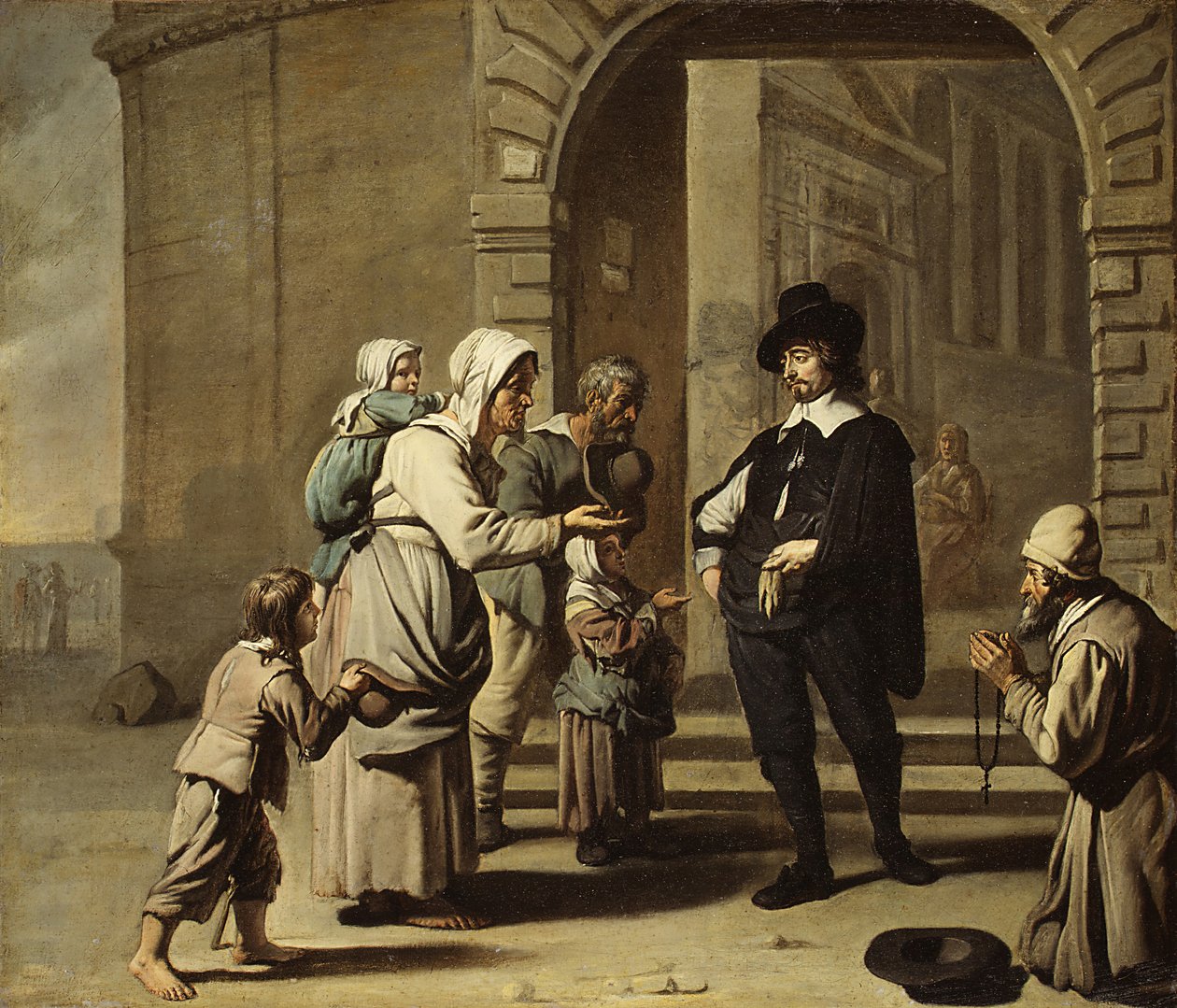 Żebracy w drzwiach autorstwa Master of the Béguins