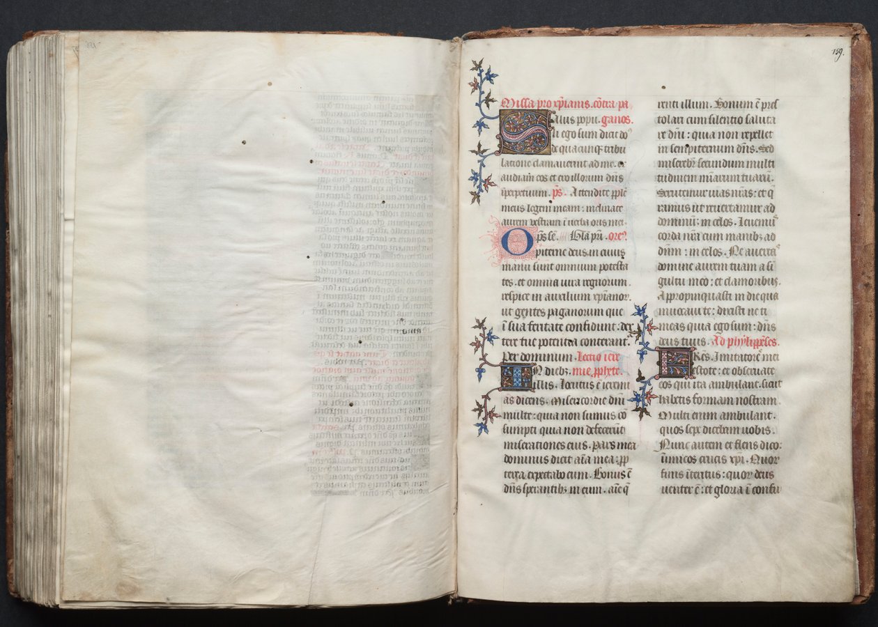 Mszał Gotha: Fol. 158v, Tekst, c. 1375. autorstwa Master of the Boqueteaux