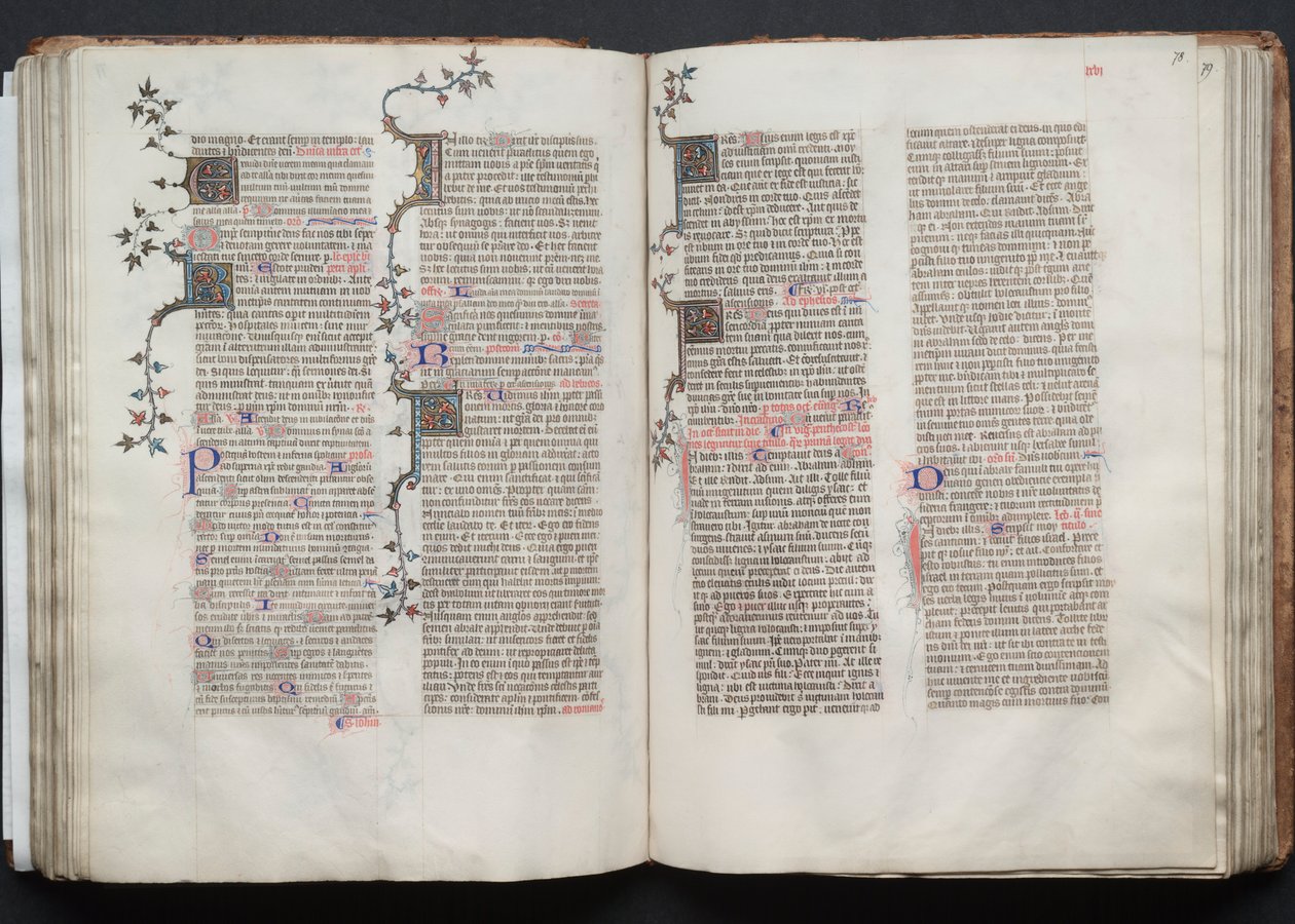 Mszał Gotha: Fol. 78r, Tekst, c. 1375. autorstwa Master of the Boqueteaux