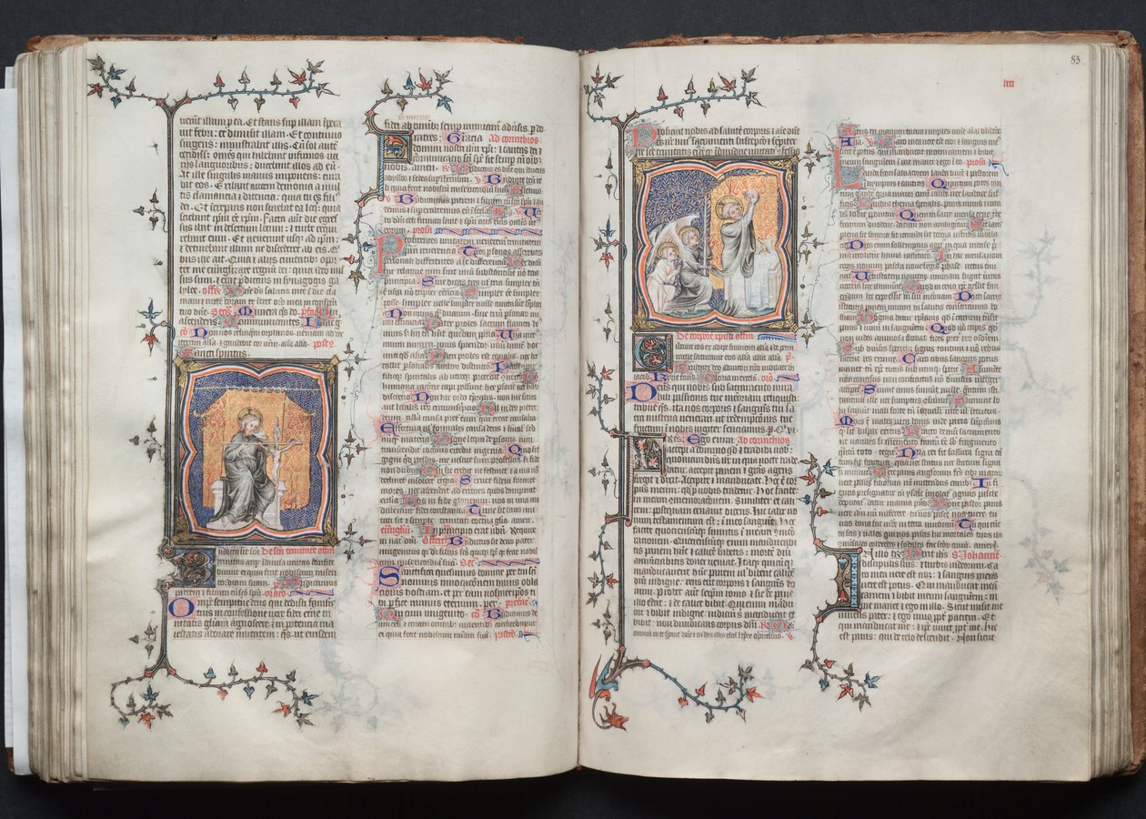 Mszał Gotha: Fol. 83r, Corpus Domini, c. 1375. autorstwa Master of the Boqueteaux