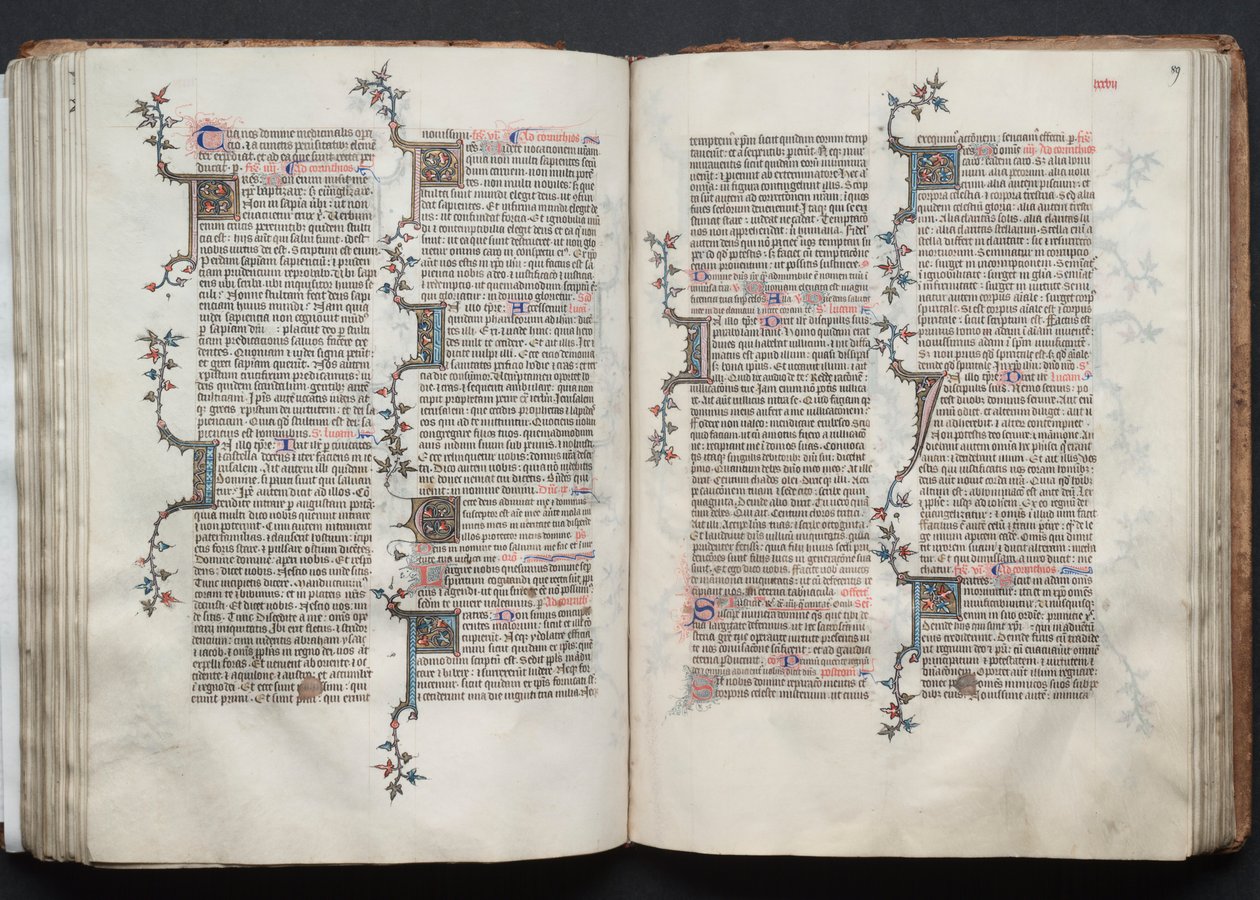 Mszał Gotha: Fol. 88v, Tekst, c. 1375. autorstwa Master of the Boqueteaux