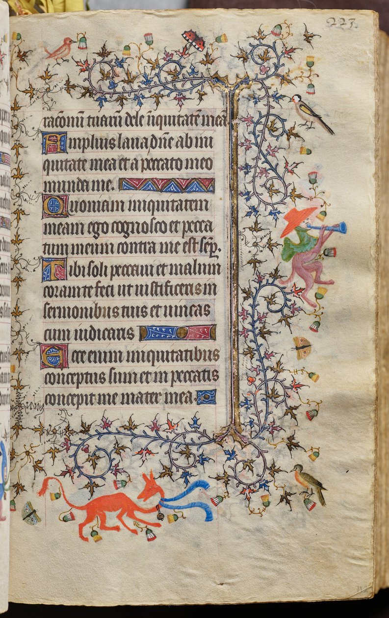 Godzinki Karola Szlachetnego, króla Nawarry (1361-1425): fol. 112r, tekst autorstwa Master of the Brussels Initials and Associates