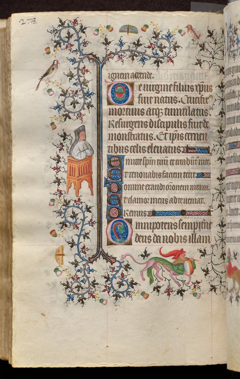 Godzinki Karola Szlachetnego, króla Nawarry (1361-1425): fol. 139v, tekst autorstwa Master of the Brussels Initials and Associates
