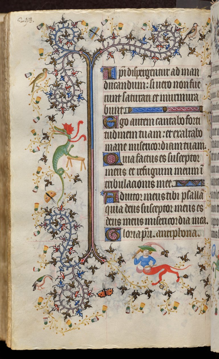 Godzinki Karola Szlachetnego, króla Nawarry (1361-1425): fol. 149v, tekst autorstwa Master of the Brussels Initials and Associates