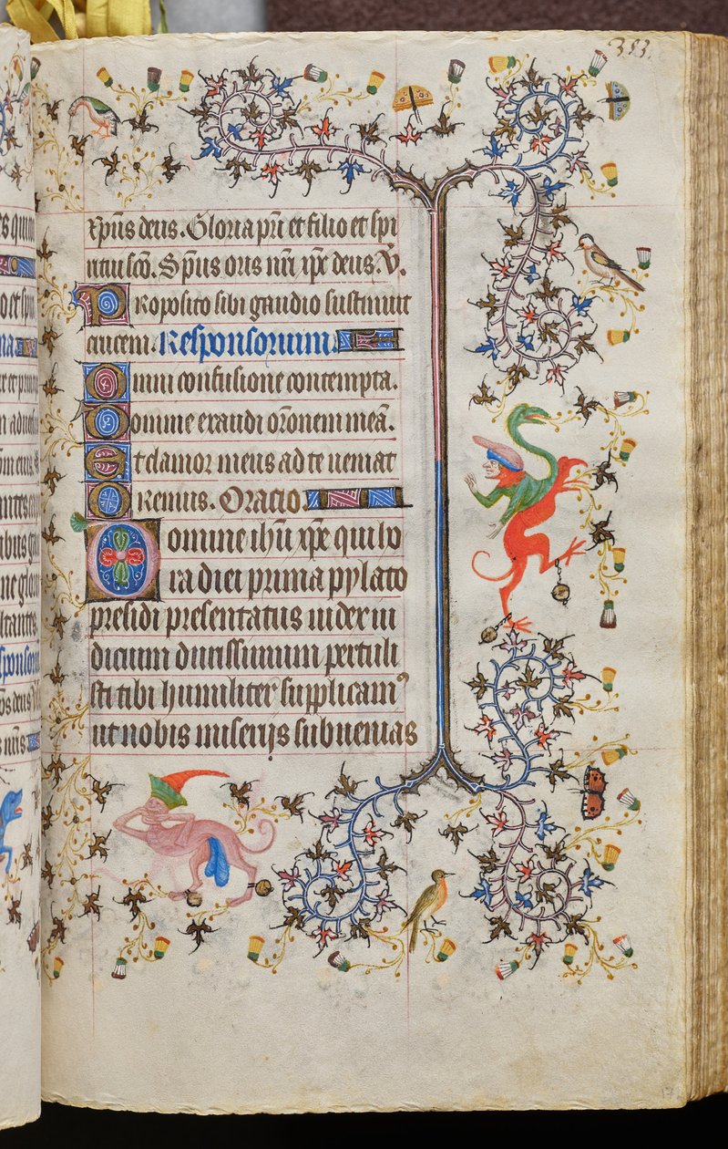 Godzinki Karola Szlachetnego, króla Nawarry (1361-1425): fol. 172r, tekst autorstwa Master of the Brussels Initials and Associates