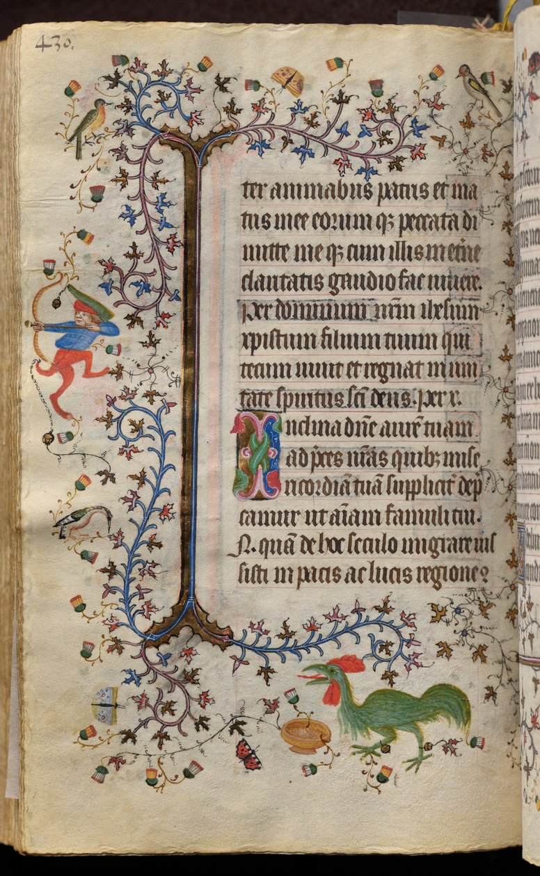 Godzinki Karola Szlachetnego, króla Nawarry (1361-1425): fol. 209v, tekst autorstwa Master of the Brussels Initials and Associates