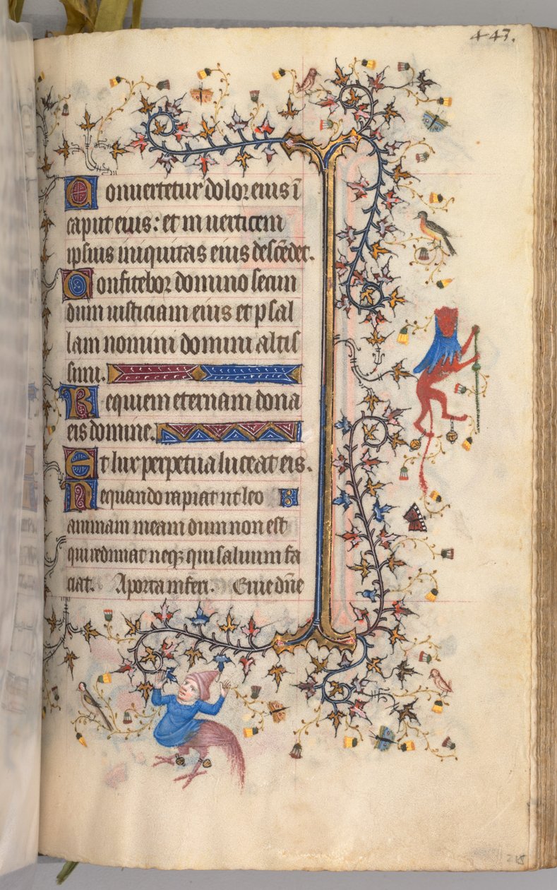 Godzinki Karola Szlachetnego, króla Nawarry (1361-1425): fol. 216r, tekst autorstwa Master of the Brussels Initials and Associates