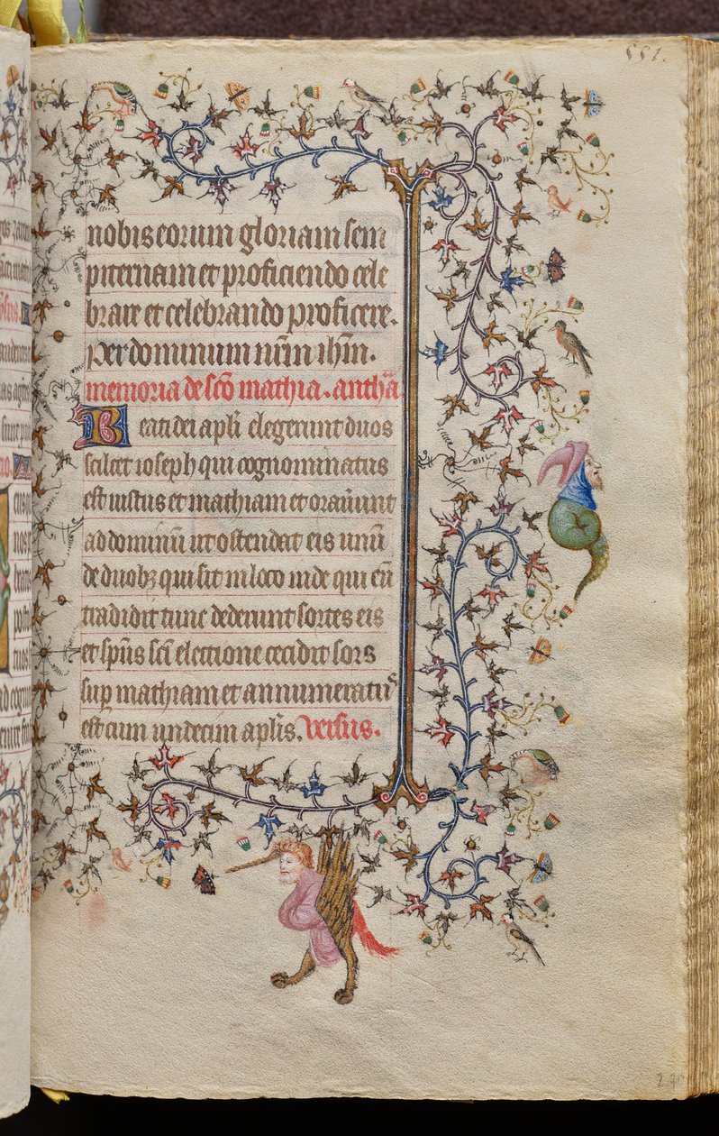Godzinki Karola Szlachetnego, króla Nawarry (1361-1425): fol. 270r, tekst autorstwa Master of the Brussels Initials and Associates