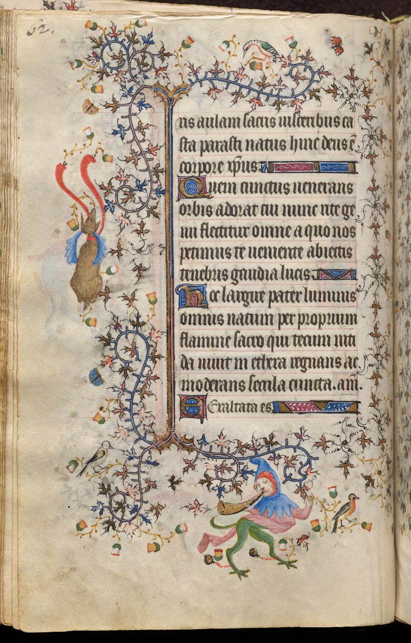 Godzinki Karola Szlachetnego, króla Nawarry (1361-1425): fol. 31v, tekst autorstwa Master of the Brussels Initials and Associates