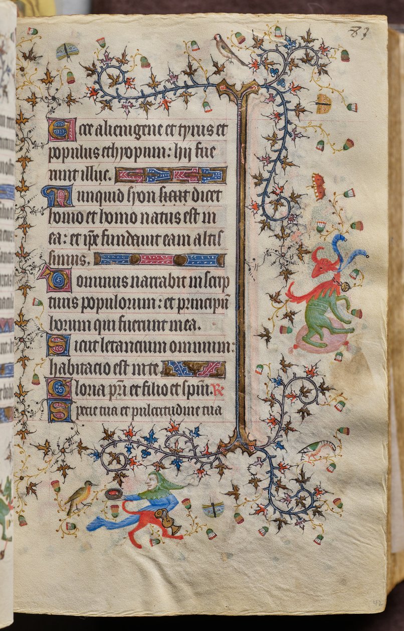 Godzinki Karola Szlachetnego, króla Nawarry (1361-1425): fol. 42r, tekst autorstwa Master of the Brussels Initials and Associates