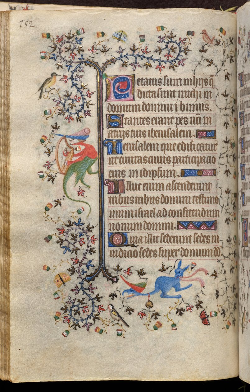 Godzinki Karola Szlachetnego, króla Nawarry (1361-1425): fol. 76v, tekst autorstwa Master of the Brussels Initials and Associates