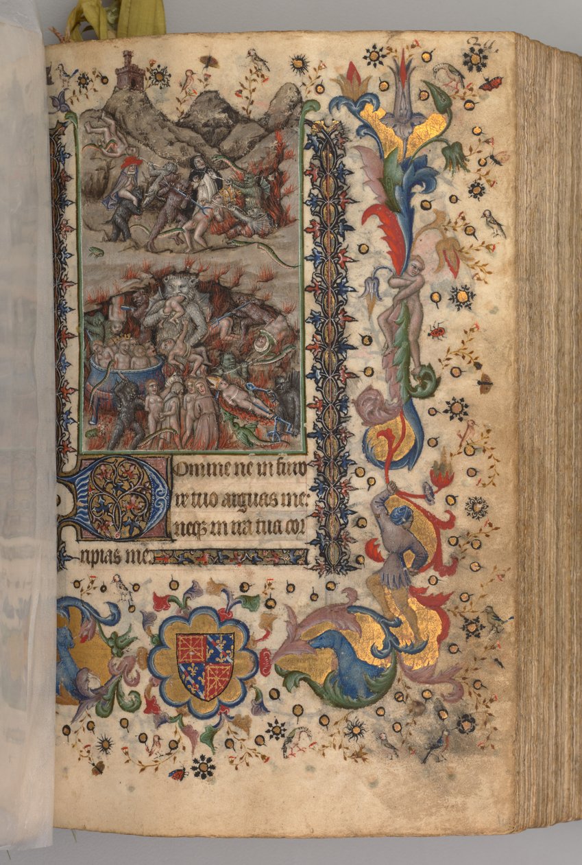 Godziny Karola Szlachetnego, króla Nawarry 1361-1425: fol. 101r, Tekst, c. 1405. autorstwa Master of the Brussels Initials and Associates