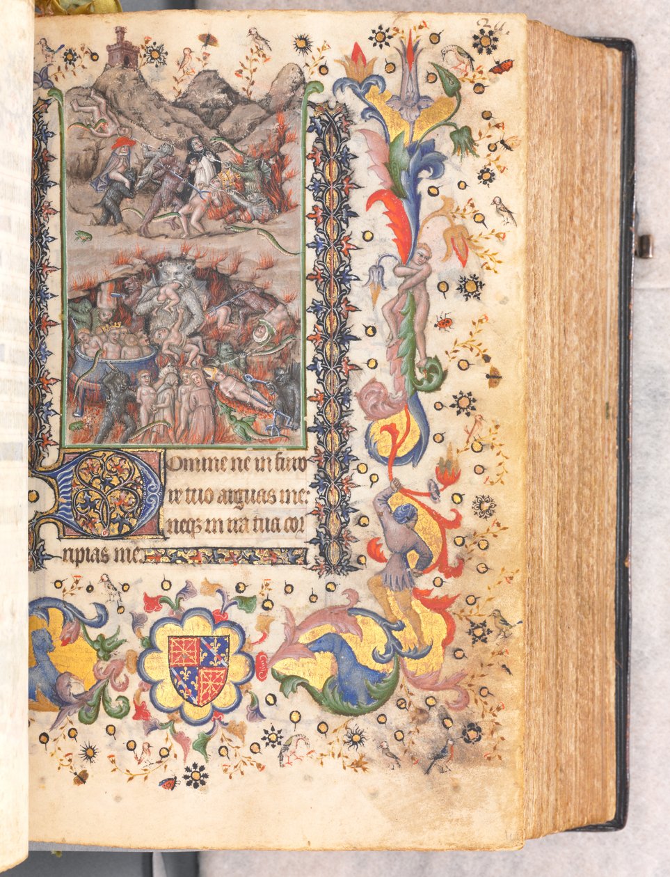 Godziny Karola Szlachetnego, króla Nawarry 1361-1425: fol. 106r, Sąd Ostateczny, c. 1405. autorstwa Master of the Brussels Initials and Associates