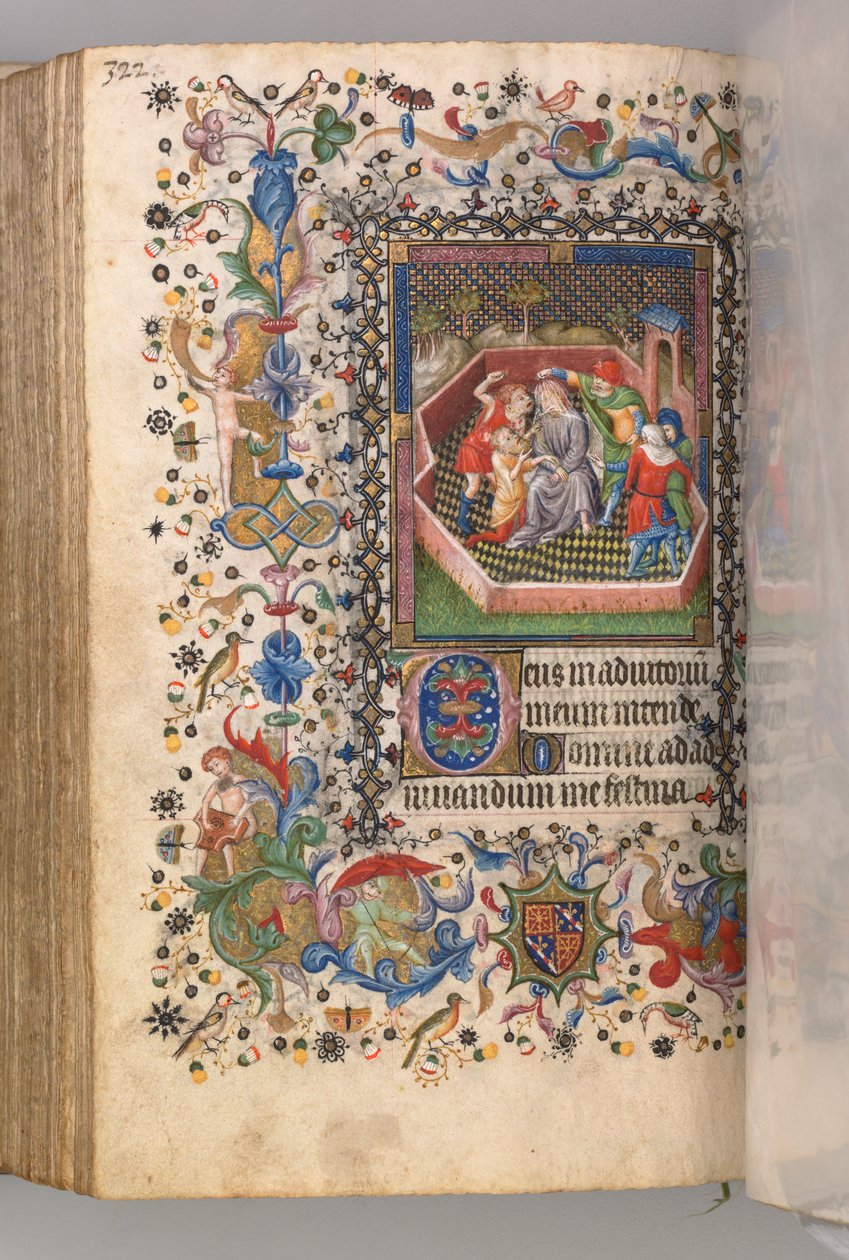 Godziny Karola Szlachetnego, króla Nawarry 1361-1425: fol. 161v, Naśmiewanie się z Chrystusa, c. 1405. autorstwa Master of the Brussels Initials and Associates