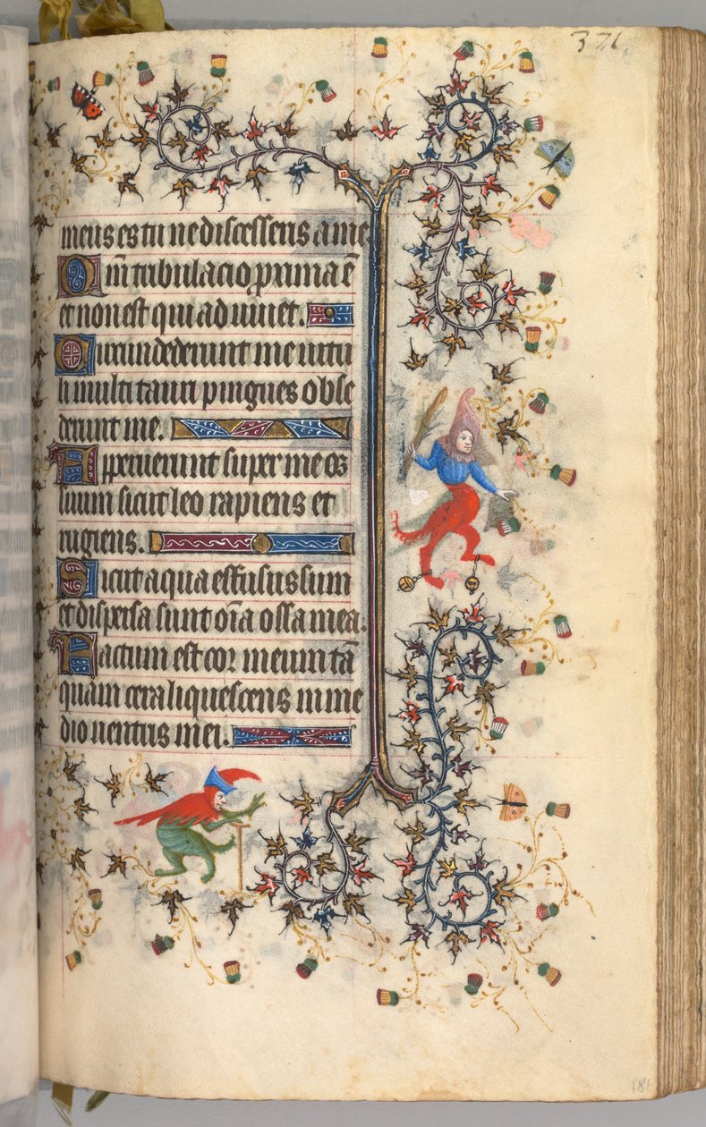 Godziny Karola Szlachetnego, króla Nawarry 1361-1425: fol. 181r, Tekst, ok. 1405. autorstwa Master of the Brussels Initials and Associates
