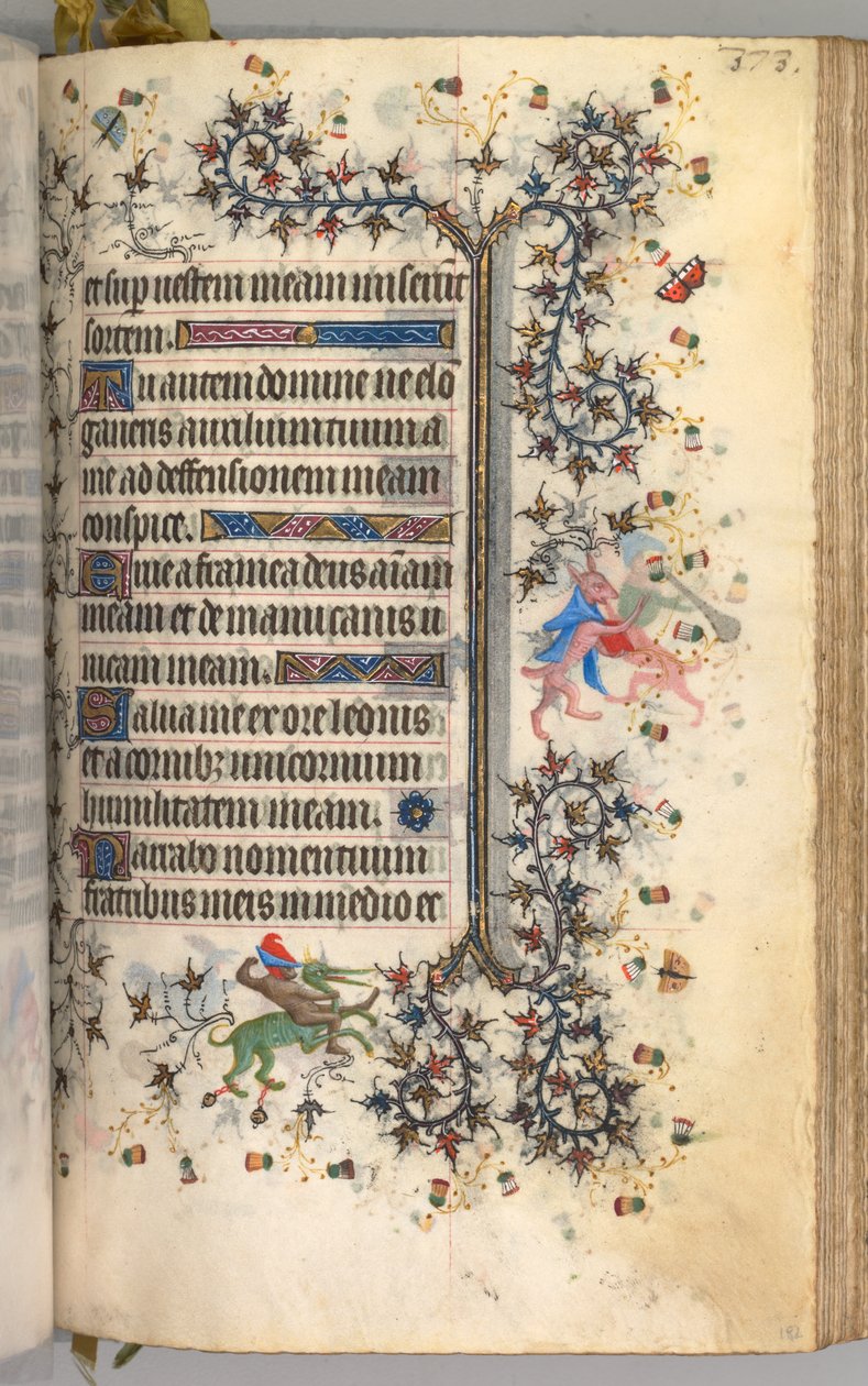 Godziny Karola Szlachetnego, króla Nawarry 1361-1425: fol. 182r, Tekst, c. 1405. autorstwa Master of the Brussels Initials and Associates