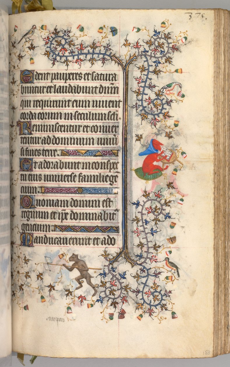 Godziny Karola Szlachetnego, króla Nawarry 1361-1425: fol. 183r, Tekst, c. 1405. autorstwa Master of the Brussels Initials and Associates