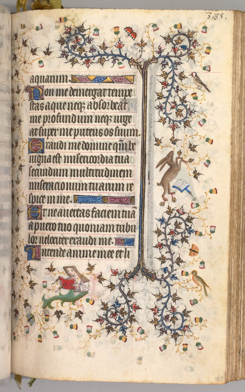 Godziny Karola Szlachetnego, króla Nawarry 1361-1425: fol. 188r, Tekst, ok. n.e. 1405. autorstwa Master of the Brussels Initials and Associates