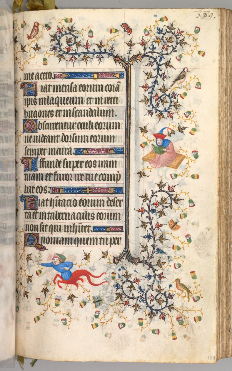 Godziny Karola Szlachetnego, króla Nawarry 1361-1425: fol. 189r, Tekst, ok. n.e. 1405. autorstwa Master of the Brussels Initials and Associates