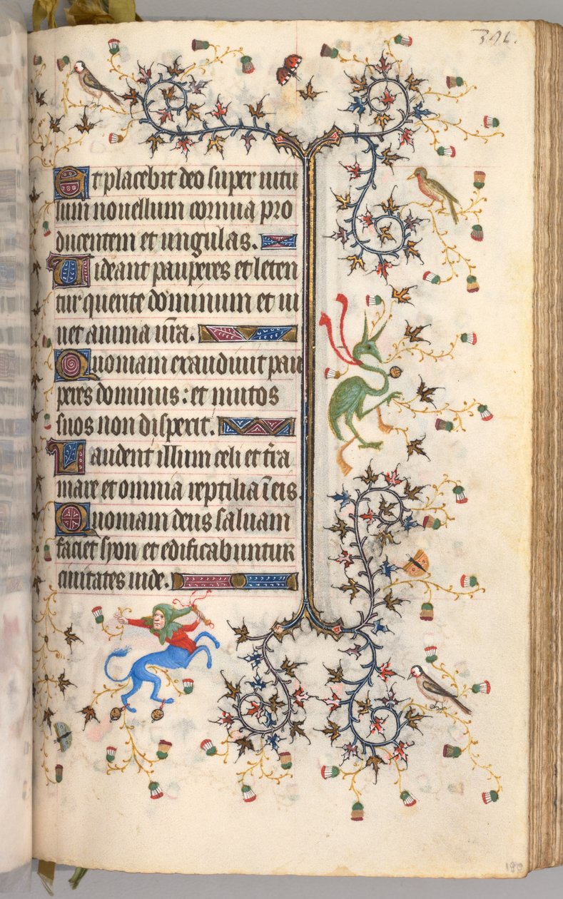 Godziny Karola Szlachetnego, króla Nawarry 1361-1425: fol. 190r, Tekst, c. 1405. autorstwa Master of the Brussels Initials and Associates