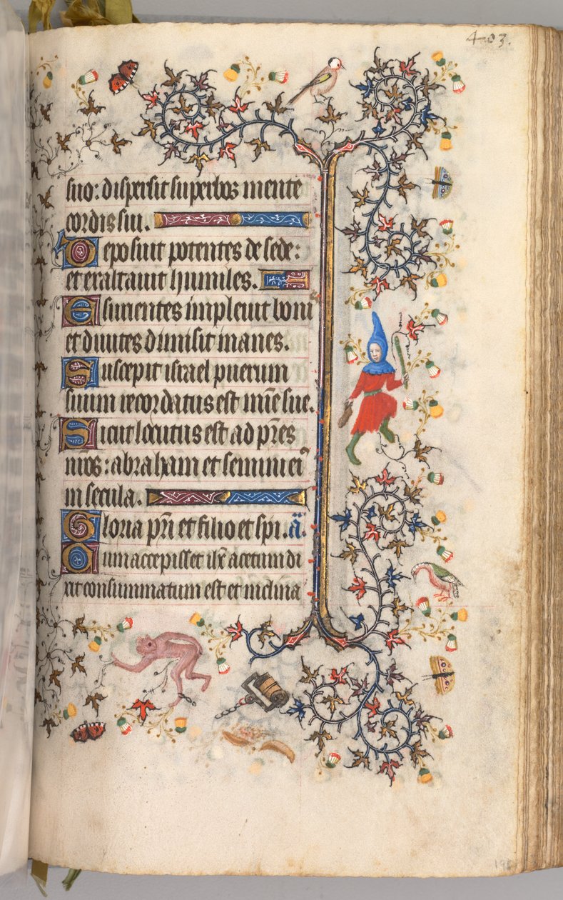 Godziny Karola Szlachetnego, króla Nawarry 1361-1425: fol. 196r, Tekst, c. 1405. autorstwa Master of the Brussels Initials and Associates
