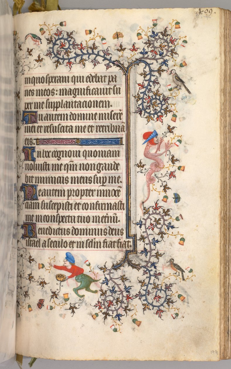 Godziny Karola Szlachetnego, króla Nawarry 1361-1425: fol. 199r, Tekst, ok. n.e. 1405. autorstwa Master of the Brussels Initials and Associates