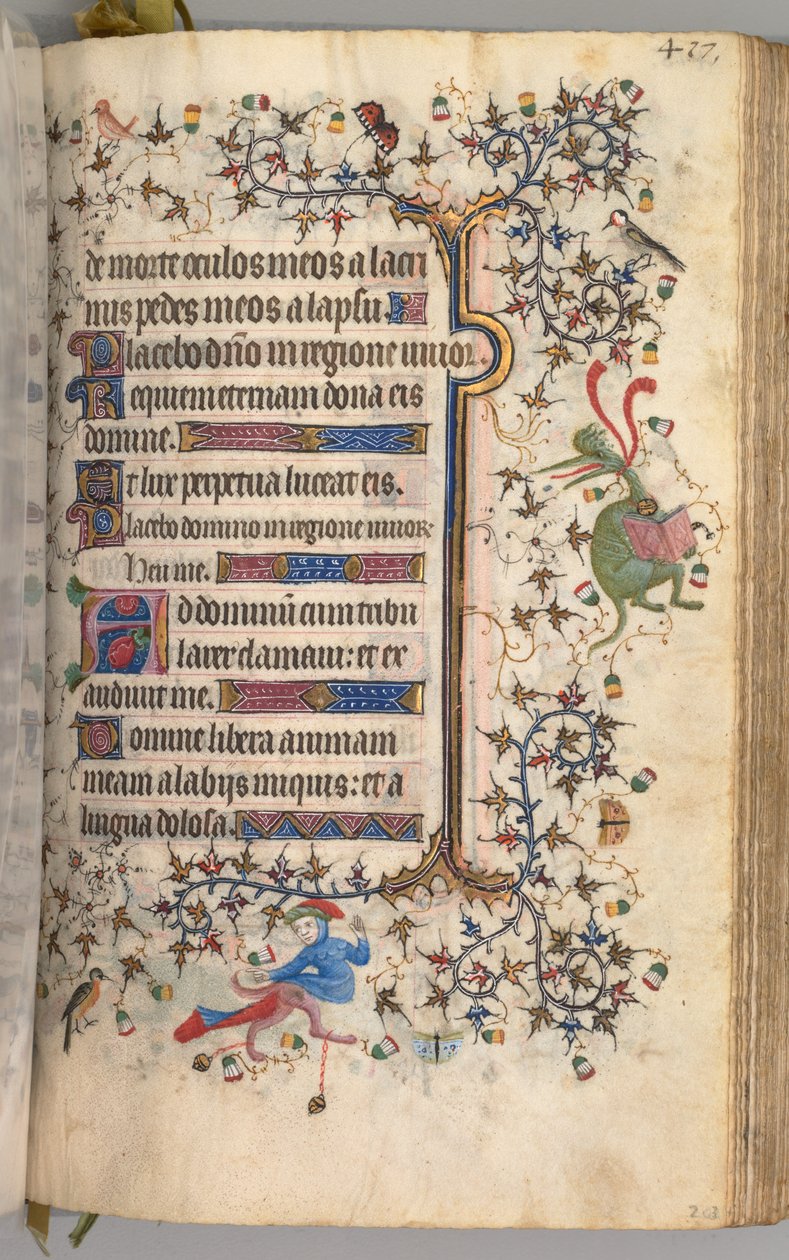 Godziny Karola Szlachetnego, króla Nawarry 1361-1425: fol. 203r, Tekst, c. 1405. autorstwa Master of the Brussels Initials and Associates
