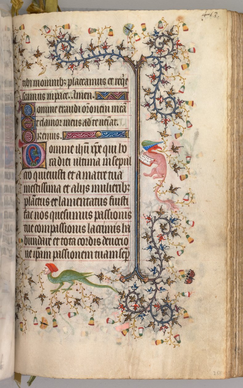 Godziny Karola Szlachetnego, króla Nawarry 1361-1425: fol. 2041r, Tekst, c. 1405. autorstwa Master of the Brussels Initials and Associates