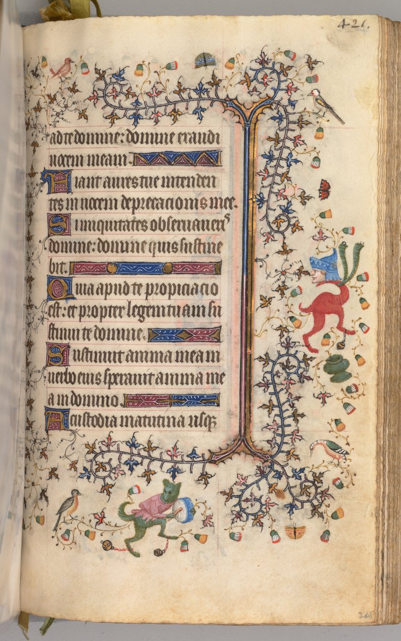 Godziny Karola Szlachetnego, króla Nawarry 1361-1425: fol. 205r, Tekst, c. 1405. autorstwa Master of the Brussels Initials and Associates