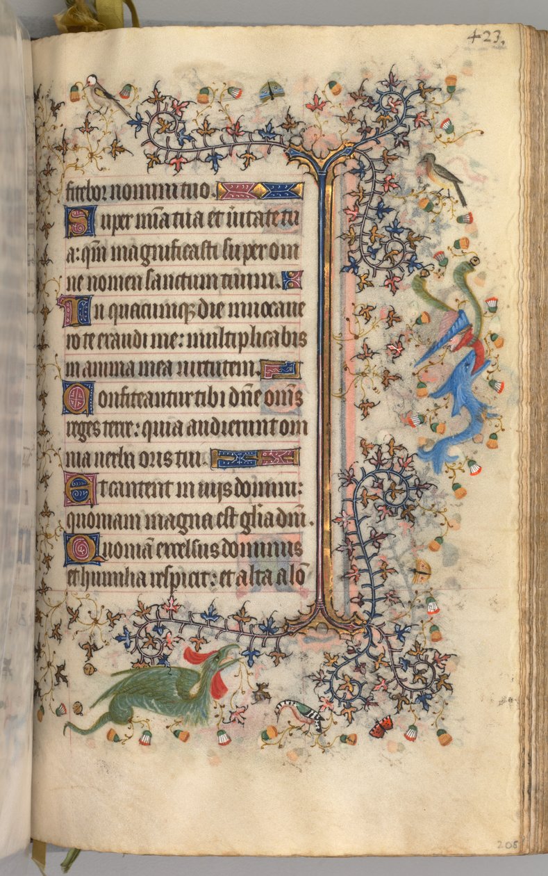 Godziny Karola Szlachetnego, króla Nawarry 1361-1425: fol. 206r, Tekst, c. 1405. autorstwa Master of the Brussels Initials and Associates