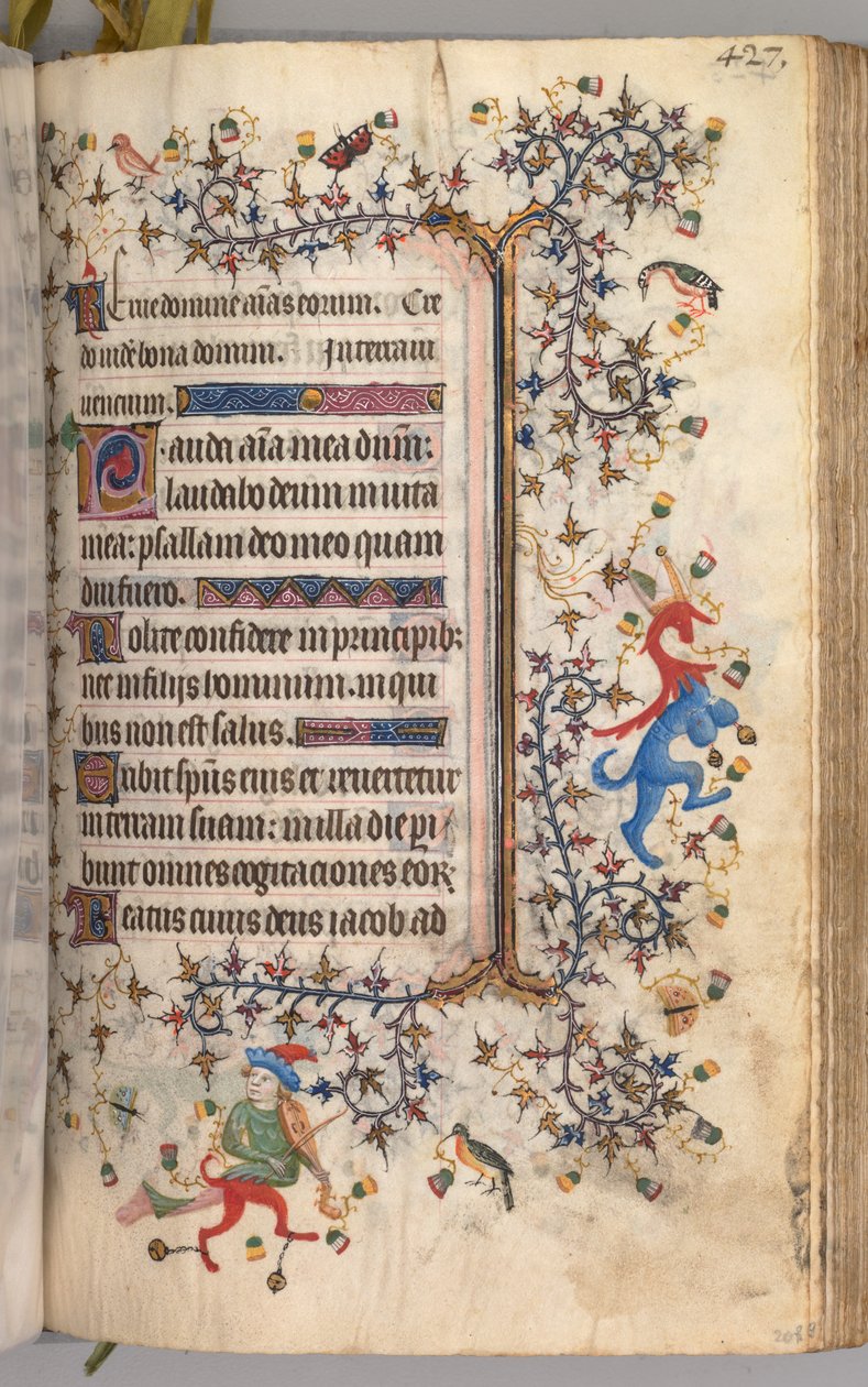 Godziny Karola Szlachetnego, króla Nawarry 1361-1425: fol. 208r, Tekst, ok. n.e. 1405. autorstwa Master of the Brussels Initials and Associates