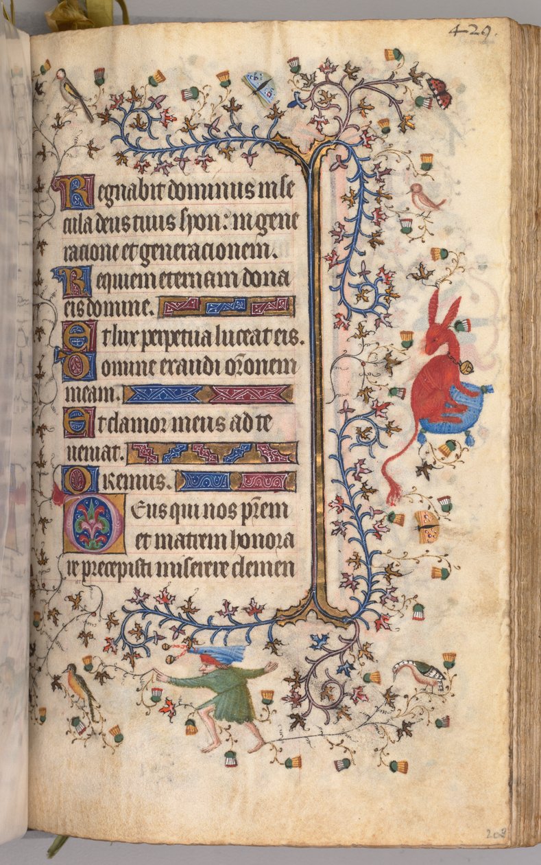 Godziny Karola Szlachetnego, króla Nawarry 1361-1425: fol. 209r, Tekst, c. 1405. autorstwa Master of the Brussels Initials and Associates