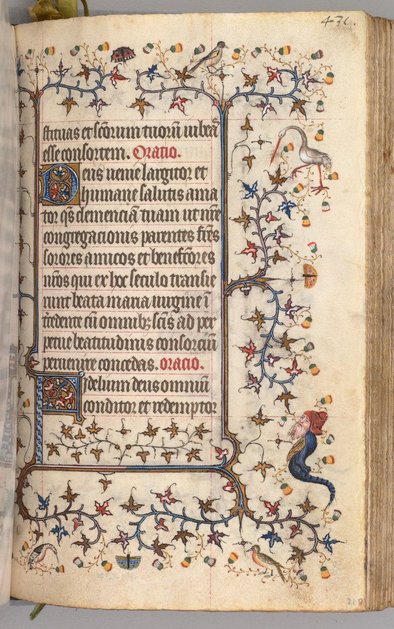 Godziny Karola Szlachetnego, króla Nawarry 1361-1425: fol. 210r, Tekst, c. 1405. autorstwa Master of the Brussels Initials and Associates
