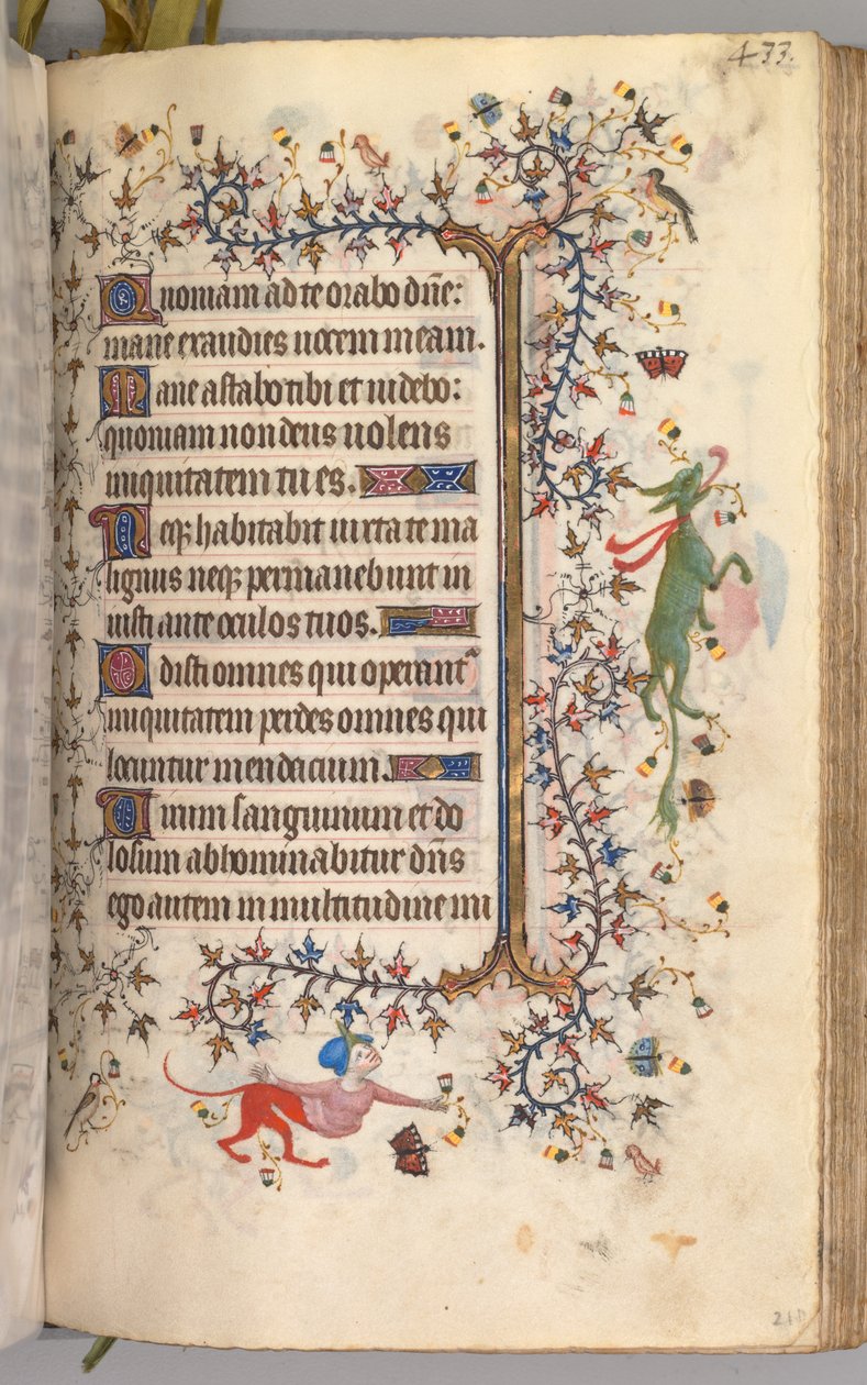 Godziny Karola Szlachetnego, króla Nawarry 1361-1425: fol. 211r, Tekst, c. 1405. autorstwa Master of the Brussels Initials and Associates